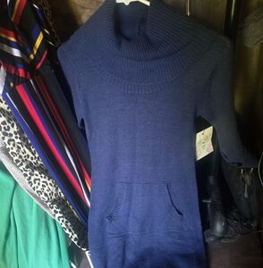 Derek Heart Navy Long Sleeve Sweater Dress